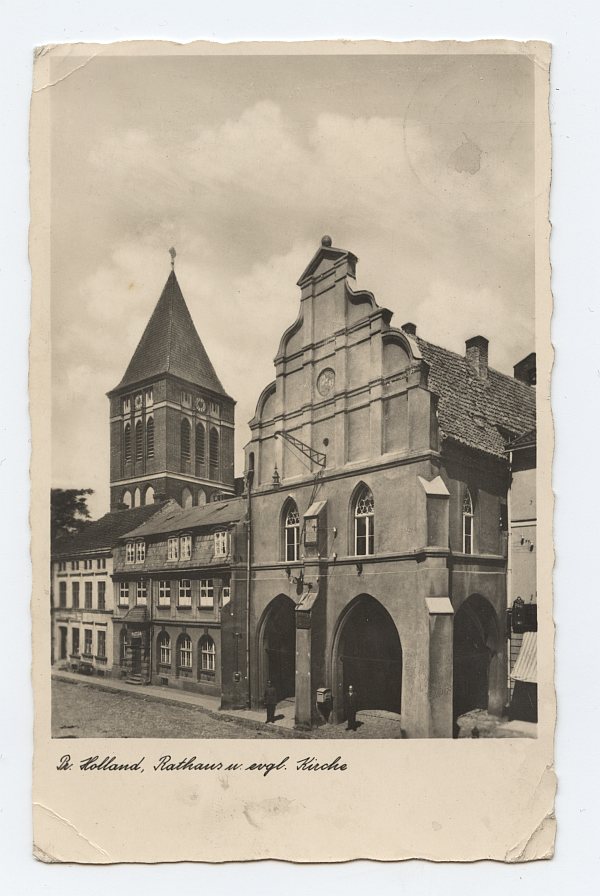 Widokówka przedwojenna, nadana w styczniu 1939 r. - Ratusz 